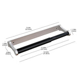 Kitchen Paper Holder Under Cabinet Screw Wall Mount Adhesive Paper Towel Holder Rectangle Silver - Top-Down View