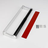 Kitchen Paper Holder Under Cabinet Screw Wall Mount Adhesive Paper Towel Holder Rectangle Silver - 45-Degree Angle