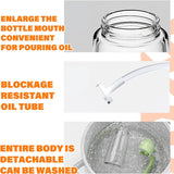600ml Multifunctional Glass Oil Sprayer Dispenser for Kitchen Cooking and BBQ - Green - Top-Down View