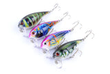 4x 5.5cm Popper Crank Bait Fishing Lure Lures Surface Tackle Saltwater - Front View