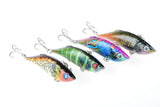 4x 8cm Vib Bait Fishing Lure Lures Hook Tackle Saltwater - Top-Down View