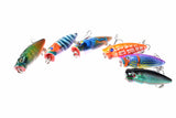 6X 3.5cm Popper Poppers Fishing Lure Lures Surface Tackle Fresh Saltwater - Top-Down View