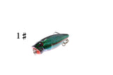 6X 3.5cm Popper Poppers Fishing Lure Lures Surface Tackle Fresh Saltwater - Rear View