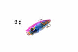 6X 3.5cm Popper Poppers Fishing Lure Lures Surface Tackle Fresh Saltwater - Close-Up Angle