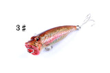 4X 6.5cm Popper Poppers Fishing Lure Lures Surface Tackle Fresh Saltwater - Low Angle