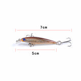 6x Popper Poppers 5cm Minnow Fishing Lure Lures Surface Tackle Fresh Saltwater - Front View