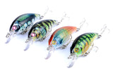 4x 7.5cm Popper Crank Bait Fishing Lure Lures Surface Tackle Saltwater - Front View