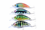 4x 7.5cm Popper Crank Bait Fishing Lure Lures Surface Tackle Saltwater - Side View
