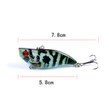7x Popper Poppers 5.8cm Fishing Lure Lures Surface Tackle Fresh Saltwater - Front View