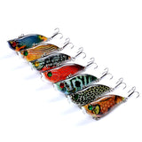7x Popper Poppers 5.8cm Fishing Lure Lures Surface Tackle Fresh Saltwater - Low Angle