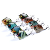 8x Popper Poppers 4.5cm Fishing Lure Lures Surface Tackle Fresh Saltwater - 45-Degree Angle
