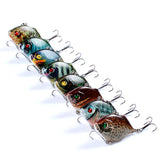 8x Popper Poppers 4.5cm Fishing Lure Lures Surface Tackle Fresh Saltwater - Close-Up Angle