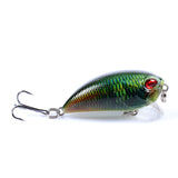6x Popper Poppers 5.1cm Fishing Lure Lures Surface Tackle Fresh Saltwater - Close-Up Angle