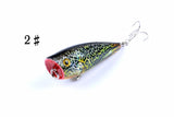 6X 6cm Popper Poppers Fishing Lure Lures Surface Tackle Fresh Saltwater - 45-Degree Angle
