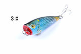 6X 6cm Popper Poppers Fishing Lure Lures Surface Tackle Fresh Saltwater - Rear View