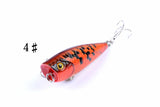 6X 6cm Popper Poppers Fishing Lure Lures Surface Tackle Fresh Saltwater - Close-Up Angle