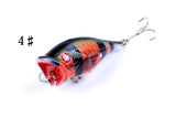 4X 6.5cm Popper Poppers Fishing Lure Lures Surface Tackle Fresh Saltwater - Low Angle