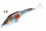 6x 9.5cm Vib Bait Fishing Lure Lures Hook Tackle Saltwater - 45-Degree Angle
