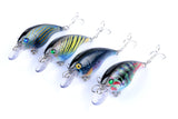 4x 7.5cm Popper Crank Bait Fishing Lure Lures Surface Tackle Saltwater - Side View
