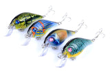 4x 7.5cm Popper Crank Bait Fishing Lure Lures Surface Tackle Saltwater - Side View