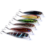 6x Popper Poppers 8.6cm Fishing Lure Lures Surface Tackle Fresh Saltwater - Close-Up Angle