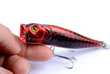 6X 9cm Popper Poppers Fishing Lure Lures Surface Tackle Fresh Saltwater - Front View