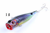 6X 9cm Popper Poppers Fishing Lure Lures Surface Tackle Fresh Saltwater - Side View