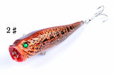 6X 9cm Popper Poppers Fishing Lure Lures Surface Tackle Fresh Saltwater - Top-Down View