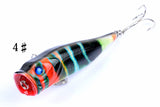 6X 9cm Popper Poppers Fishing Lure Lures Surface Tackle Fresh Saltwater - Rear View