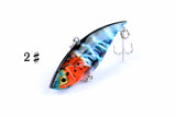 6x 6.5cm Vib Bait Fishing Lure Lures Hook Tackle Saltwater - Top-Down View