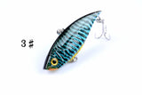 6x 6.5cm Vib Bait Fishing Lure Lures Hook Tackle Saltwater - 45-Degree Angle