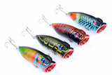 4X 6.5cm Popper Poppers Fishing Lure Lures Surface Tackle Saltwater - Front View