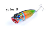 4X 6.5cm Popper Poppers Fishing Lure Lures Surface Tackle Saltwater - Close-Up Angle