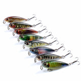 8x Popper Poppers 4.8cm Fishing Lure Lures Surface Tackle Fresh Saltwater - 45-Degree Angle
