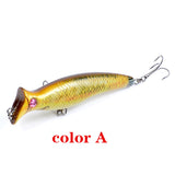 6x Popper Poppers 12.4cm Fishing Lure Lures Surface Tackle Fresh Saltwater - Front View
