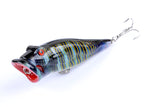 5X 8cm Popper Poppers Fishing Lure Lures Surface Tackle Fresh Saltwater - Rear View