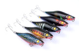 5X 7.5cm Popper Poppers Fishing Lure Lures Surface Tackle Fresh Saltwater - Side View