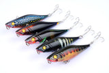 5X 7.5cm Popper Poppers Fishing Lure Lures Surface Tackle Fresh Saltwater - Top-Down View
