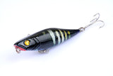 5X 7.5cm Popper Poppers Fishing Lure Lures Surface Tackle Fresh Saltwater - Rear View