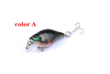 6x 4.3cm Popper Crank Bait Fishing Lure Lures Surface Tackle Saltwater - Top-Down View