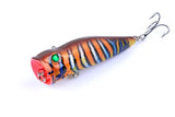 6X 7cm Popper Poppers Fishing Lure Lures Surface Tackle Fresh Saltwater - Top-Down View