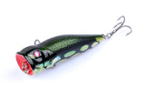 6X 7cm Popper Poppers Fishing Lure Lures Surface Tackle Fresh Saltwater - Low Angle