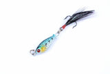 4x 6g Metal Spoon Fishing Hard Lure Spinner Spoon Baits - Top-Down View