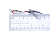 4x 6g Metal Spoon Fishing Hard Lure Spinner Spoon Baits - Close-Up Angle