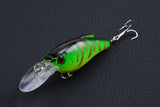 8x 7.5cm Popper Crank Bait Fishing Lure Lures Surface Tackle Saltwater - Top-Down View
