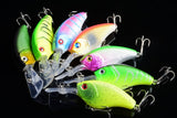 7x 9cm Popper Crank Bait Fishing Lure Lures Surface Tackle Saltwater - Front View