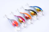 5x 7.5cm Popper Crank Bait Fishing Lure Lures Surface Tackle Saltwater - 45-Degree Angle