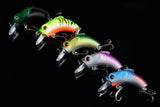 5x 5.5cm Popper Crank Bait Fishing Lure Lures Surface Tackle Saltwater - Side View