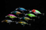 8x 7cm Popper Crank Bait Fishing Lure Lures Surface Tackle Saltwater - Front View