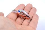 9x 4.5cm Popper Crank Bait Fishing Lure Lures Surface Tackle Saltwater - Front View